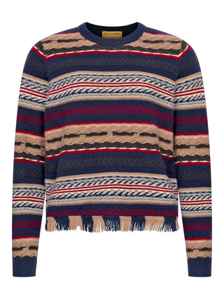 Rundhalspullover Western Stripe