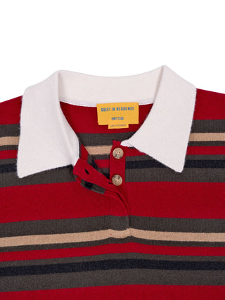 Cropped Pullover Rugby mit Streifen