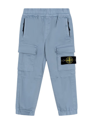 Cargohose mit Kompass-Logo-Patch - Hellblau