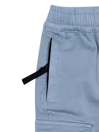 Cargohose mit Kompass-Logo-Patch - Hellblau