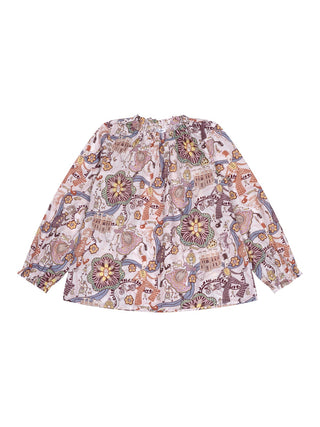 Bluse mit Allover-Print - Rosa