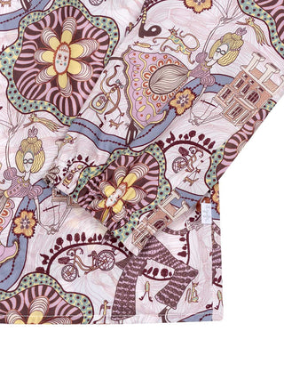 Bluse mit Allover-Print - Rosa