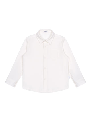 Langarm-Hemd aus Baumwolle - Weiß