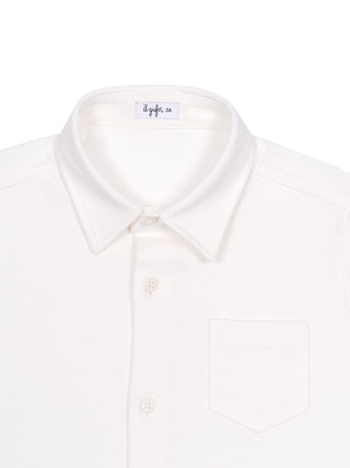 Langarm-Hemd aus Baumwolle - Weiß