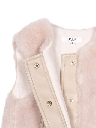 Teddyfellweste - Creme