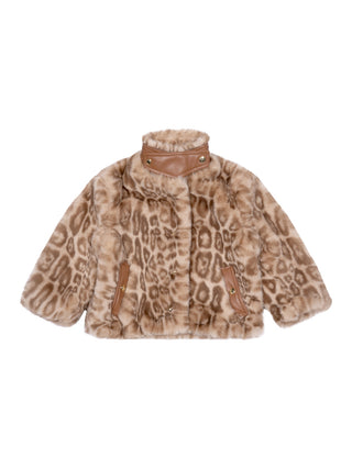 Animalier-Mantel - Beige