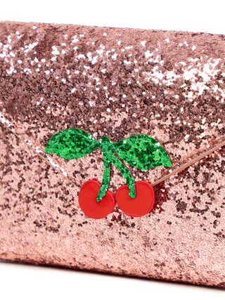 Love Letter Glitzer-Umhängetasche  - Pink