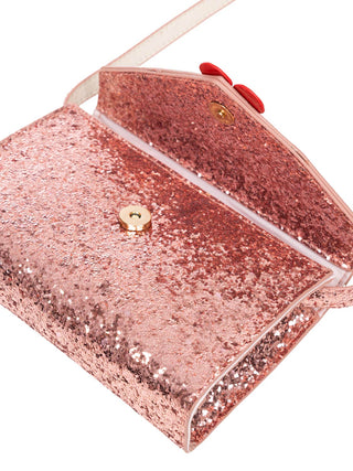 Love Letter Glitzer-Umhängetasche  - Pink