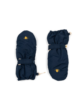 Nohr Schnee-Fäustlinge Zitrone - Navy