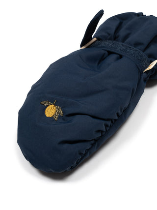 Nohr Schnee-Fäustlinge Zitrone - Navy