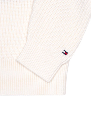 Faire Isle  Pullover mit Ballonärmeln - Ivory Silk