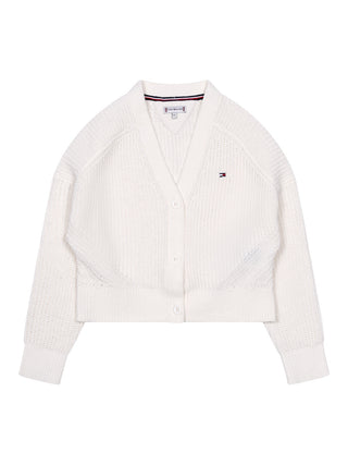 Chenille Cardigan - Weiß