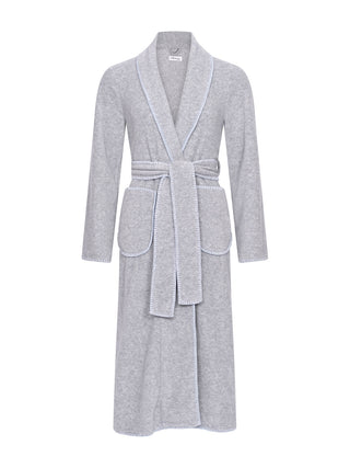 Morgenmantel aus Fleece - Grau
