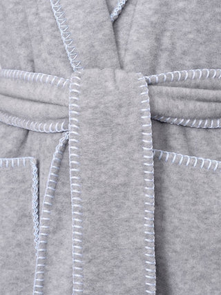 Morgenmantel aus Fleece - Grau