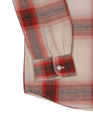 Waffel Langarm Karohemd - Rot