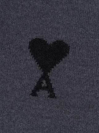 Wollpullover mit Kragen Ami De Coeur - Dunkelgrau