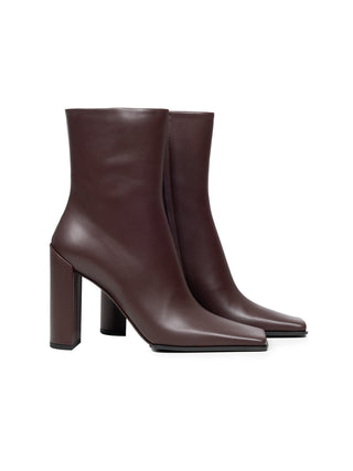 Quadratische Stiefelette aus Kalbsleder 90 mm