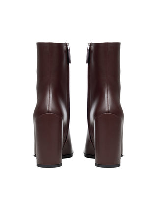 Quadratische Stiefelette aus Kalbsleder 90 mm