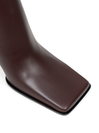 Quadratische Stiefelette aus Kalbsleder 90 mm