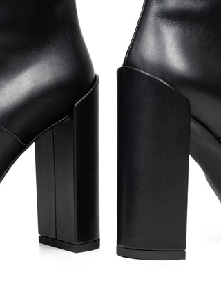 Quadratische Hohe Stiefel aus Kalbsleder 90 mm