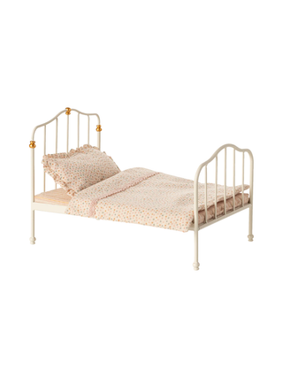 Vintage Bett Maus - Cremefarben