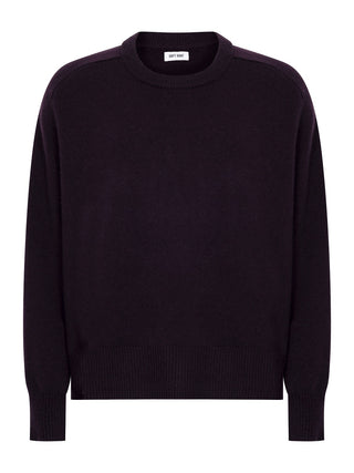 Boyfriend Crewneck in Midnight Plum