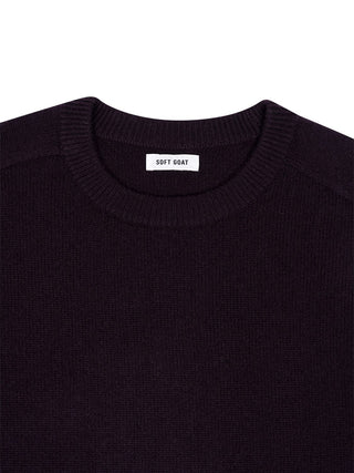 Boyfriend Crewneck in Midnight Plum