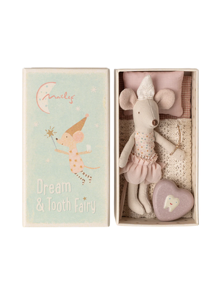 Zahnfee Maus, Kleine Schwester in Streichholzschachtel - Rose