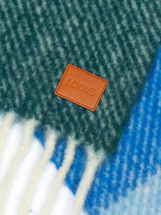 Schal aus Alpaka- und Wollmischung Blau