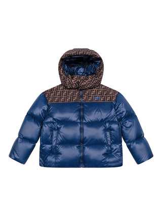 Daunenjacke mit FF-Monogramm - Blau