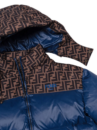 Daunenjacke mit FF-Monogramm - Blau