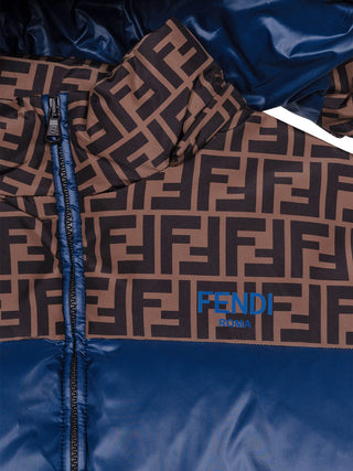 Daunenjacke mit FF-Monogramm - Blau