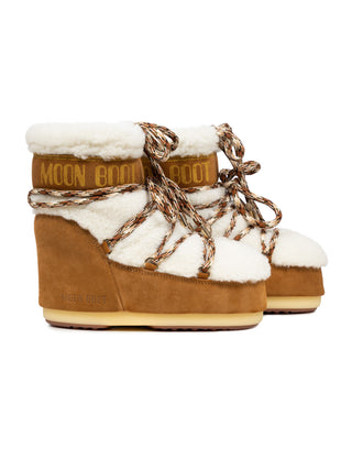 Icon Low Shearling in Whisky/Off White