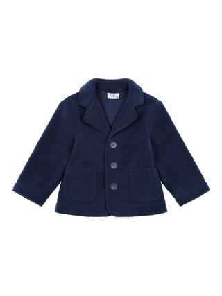 Blazer aus Fleece - Navy