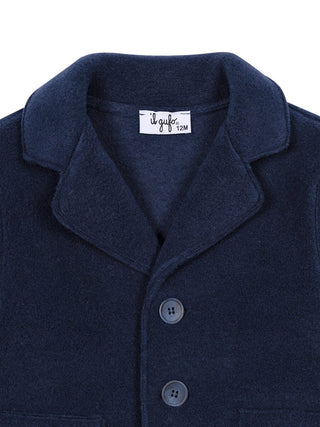 Blazer aus Fleece - Navy