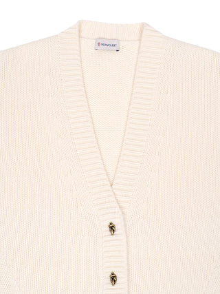 Strickjacke aus Wolle und Kaschmir mit V-Ausschnitt