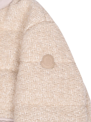 Blandy kurze Daunenjacke mit Bouclé aus einer Wollmischung