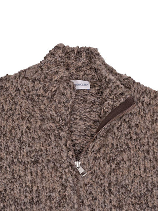 Strickjacke mit Reißverschluss aus Wolle und Alpaka