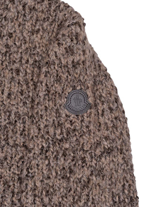 Strickjacke mit Reißverschluss aus Wolle und Alpaka