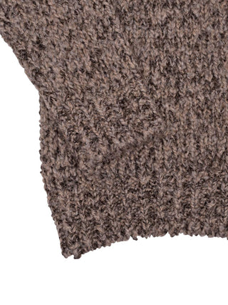 Strickjacke mit Reißverschluss aus Wolle und Alpaka