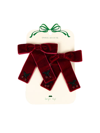 Haarspangen Juliette Bow - 2 Stk - Rio Red