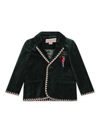 Rocky Samtblazer mit Ziernähten - Dunkelgrün