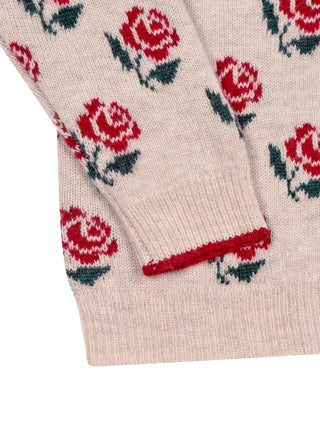 Belou Strickjacke Rosen - Beige