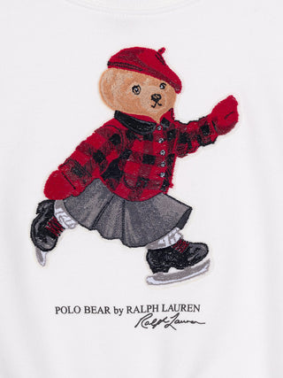 Sweatshirt mit Polo Bär - Weiß