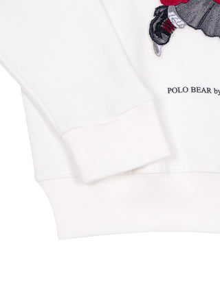 Sweatshirt mit Polo Bär - Weiß