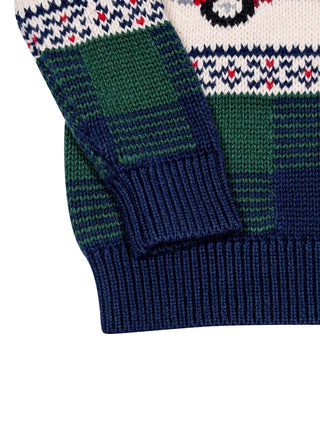 Strickpullover Christmas Tree Truck - Navy Multi