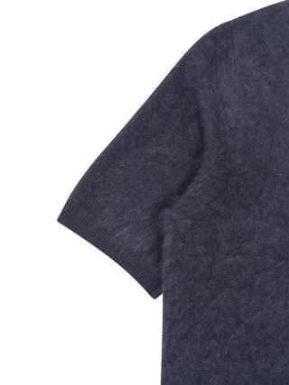 Kurzarm-Pullover mit flauschigem Effekt - Anthracite