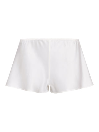 Weiße Seidenshorts