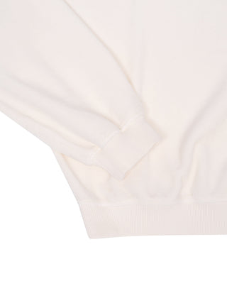 Samt-Sweatshirt in Eggshell