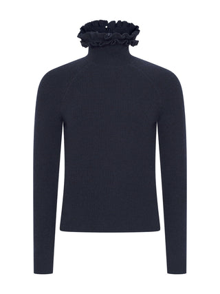 Rollkragenpullover mit Ruffles